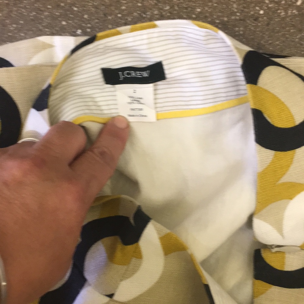 J crew 💯 % linen design skirt - Picture 3 of 5